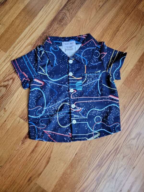 Boys Collared Button Down – Neon Guitars