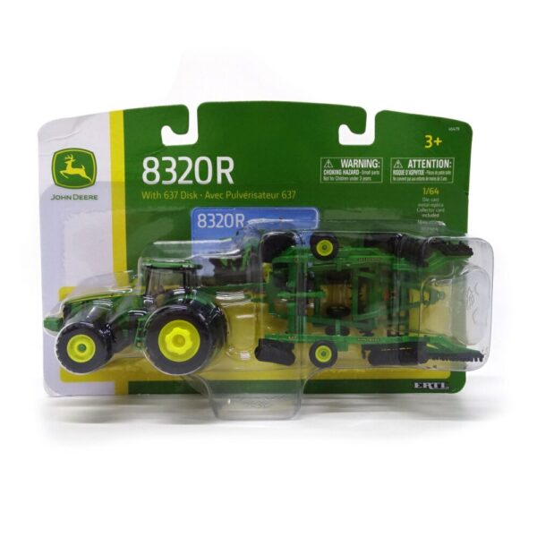 Ertl 1:64 die cast John Deere 8320R Tractor with 637 Disk