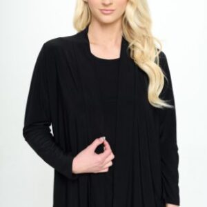 Long Sleeve Cardigan Jacket – Black