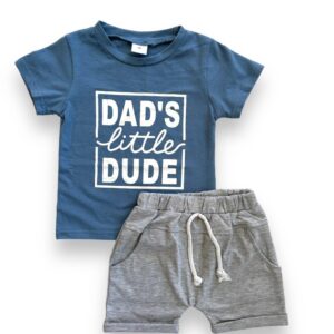 Dad’s Little Dude Shorts Set