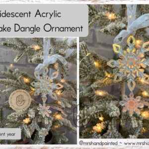 Iridescent Acrylic Snowflake Dangle Christmas Ornament