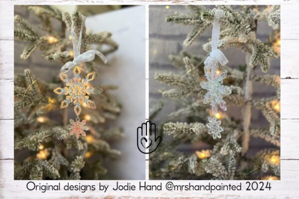 Iridescent Acrylic Snowflake Dangle Christmas Ornament