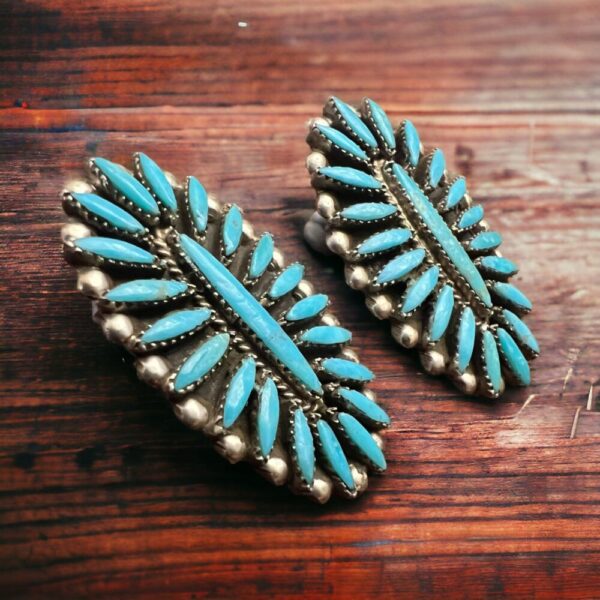 Lorena Peina Turquoise Needle Point Earrings