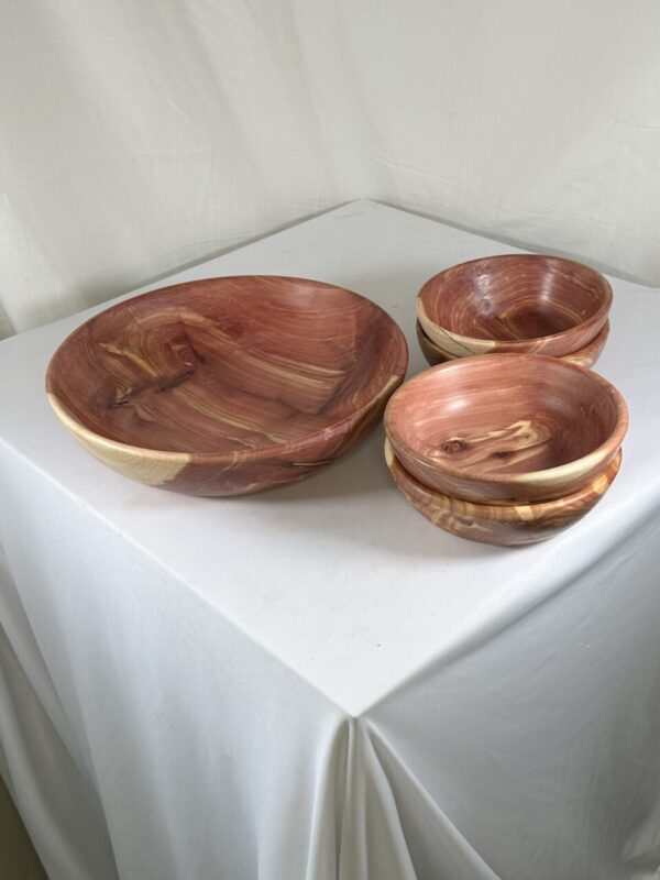 Red Cedar Salad Bowl and Serving Set