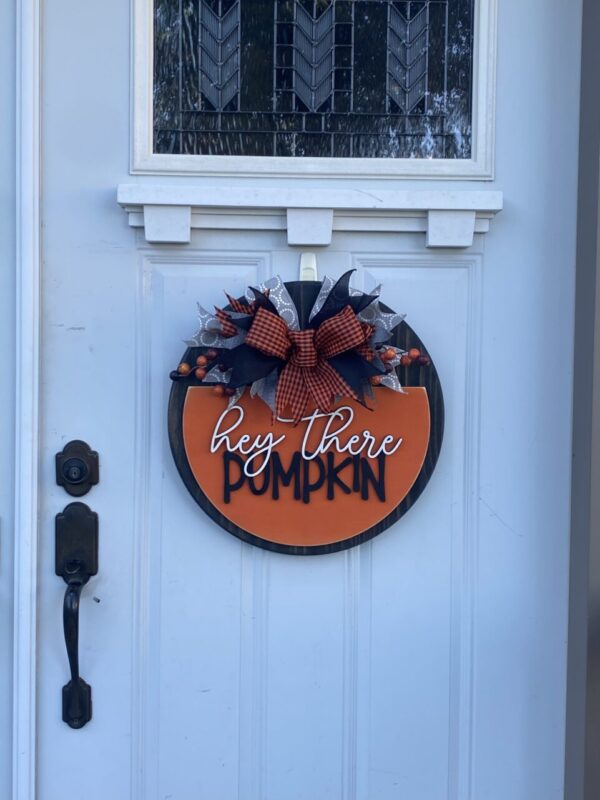 Hey There Pumpkin Berry Door Hanger