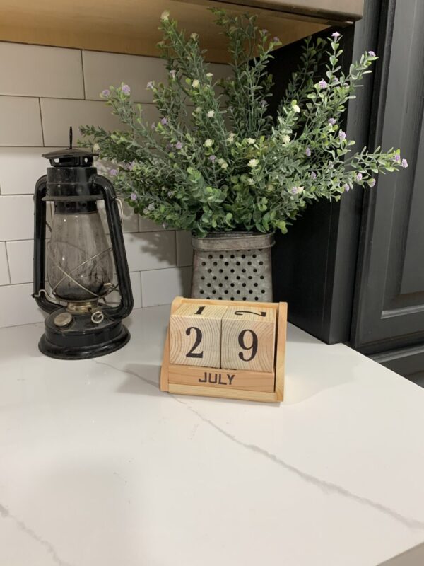 Rustic Wooden Block Calendar