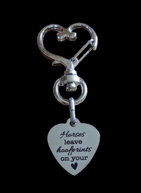 Horses Leave Hoofprints On Your Heart Keychain/Clip