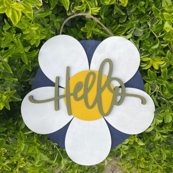 Hello Daisy Door Hanger