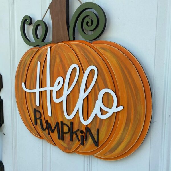 Hello Pumpkin Door Hanger