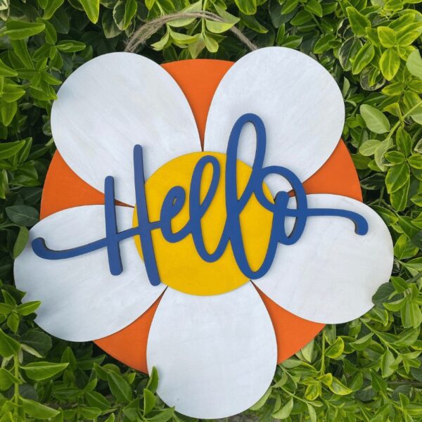 Hello Daisy Door Hanger