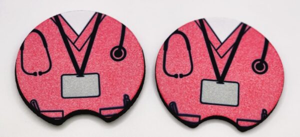 “Nurse” Scrubs Car Coasters Set of 2 !