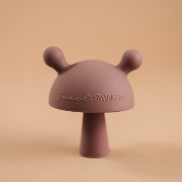 Mushroom Teether-Mauve