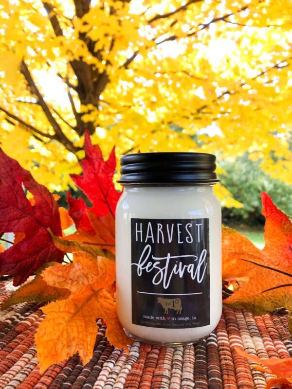 13 oz Mason Jar Candle: Harvest Festival