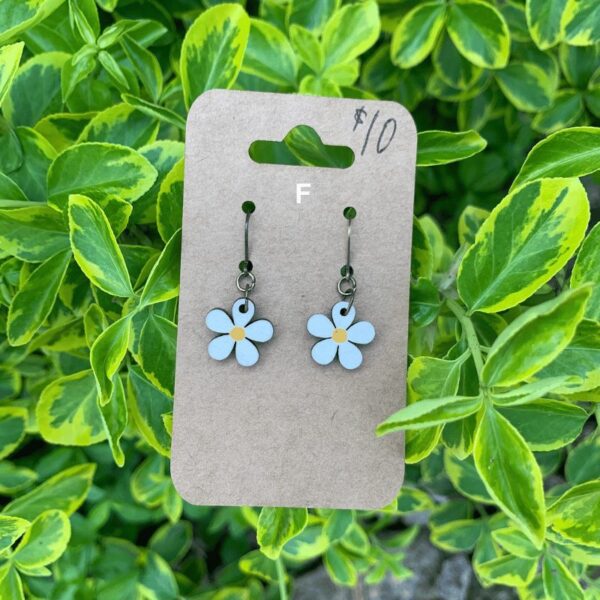 Wooden Daisy Earrings