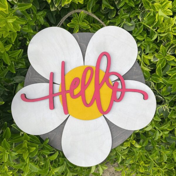 Hello Daisy Door Hanger