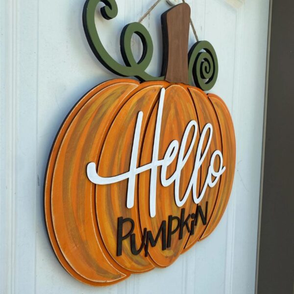 Hello Pumpkin Door Hanger