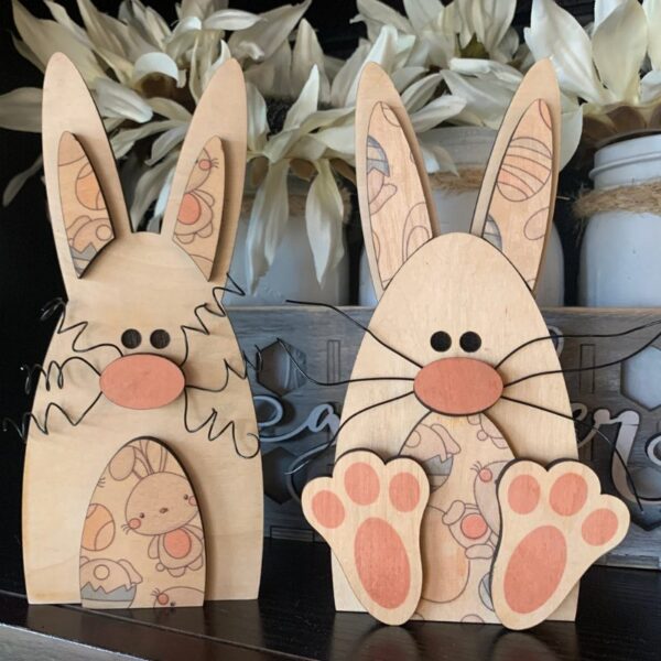 Wooden Easter Bunnies