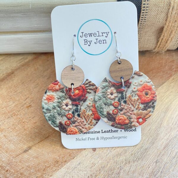 Luna Earrings: Seamfoam Wildflowers