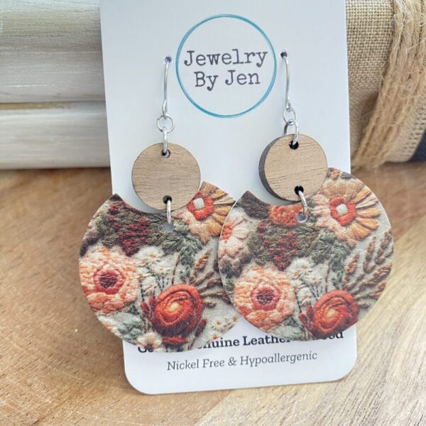 Luna Earrings: Seamfoam Wildflowers