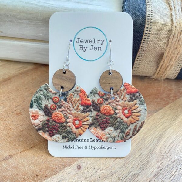 Luna Earrings: Seamfoam Wildflowers