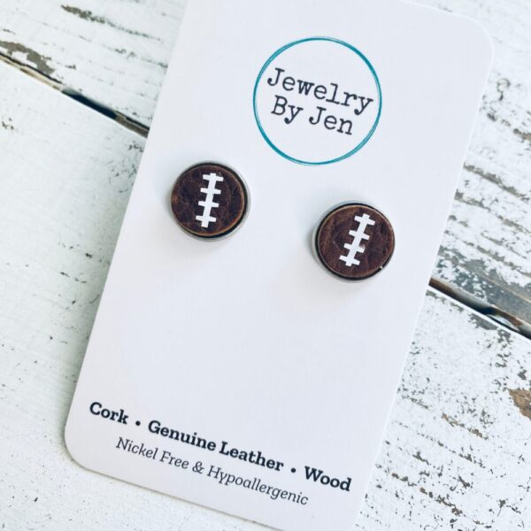 Studs: Brown & White Football