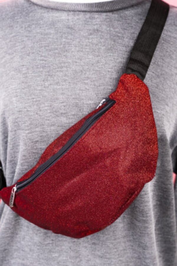 Red Glitter Fanny Pack