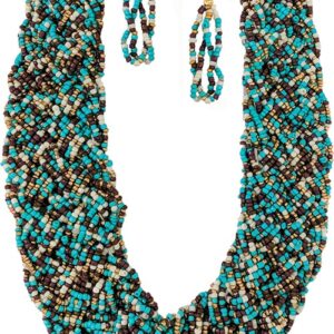 Braided Seed Bead Braided Necklace Set