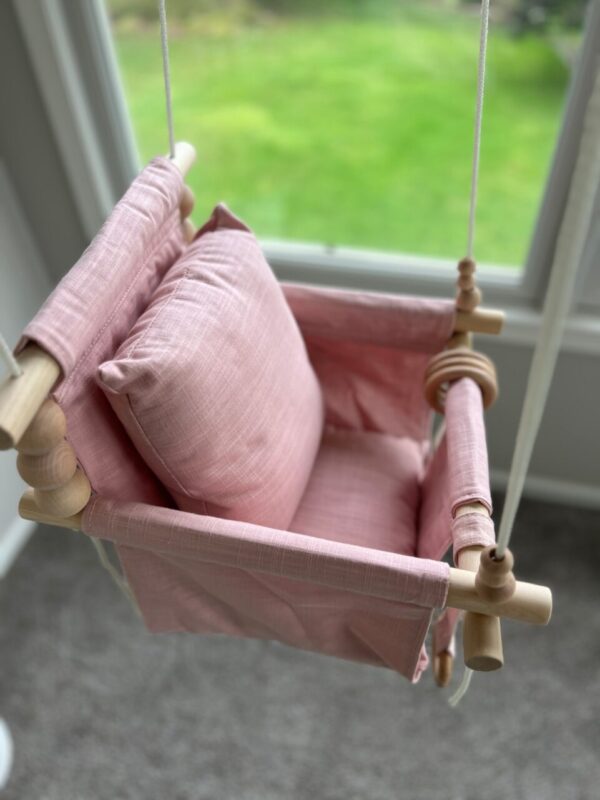 Deluxe Indoor High Back Swing Bundle-Pink