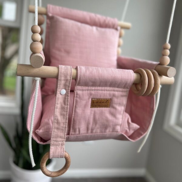 Deluxe Indoor High Back Swing Bundle-Pink