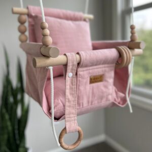 Deluxe Indoor High Back Swing Bundle-Pink