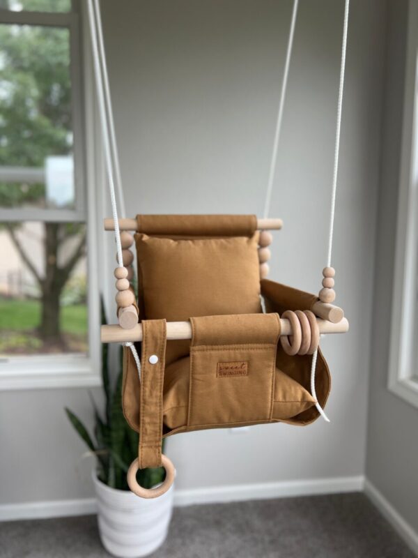 Deluxe Indoor High Back Swing Bundle-Nutmeg