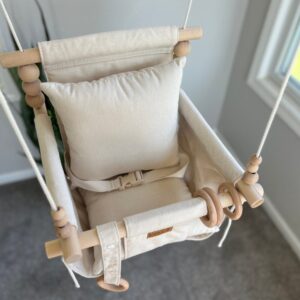 Deluxe Indoor High Back Swing Bundle-Vanilla