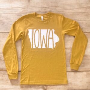 Mustard Iowa Long Sleeve Tee