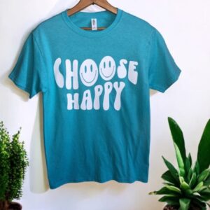 Choose Happy Short Sleeve Tee- White Lettering