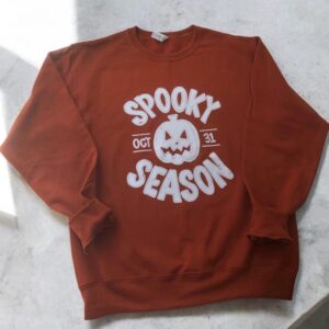 Spooky Season Burnt Orange Crewneck Sweatshirt