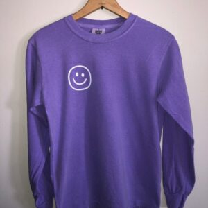 Smiley Face Purple Long Sleeve