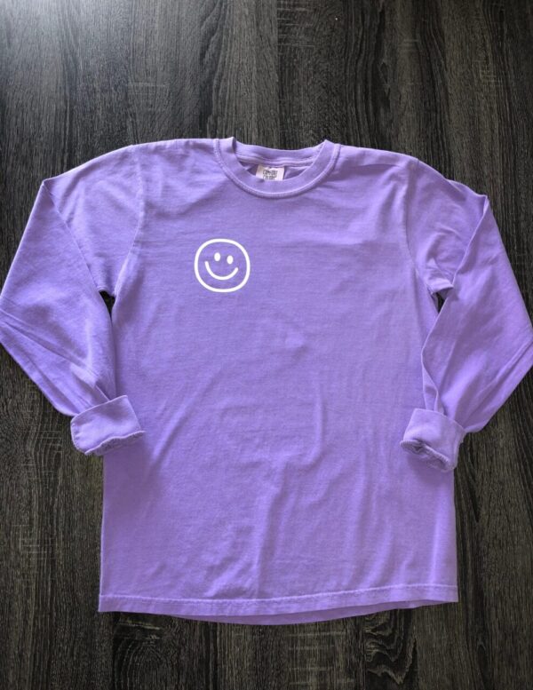 Smiley Face Purple Long Sleeve