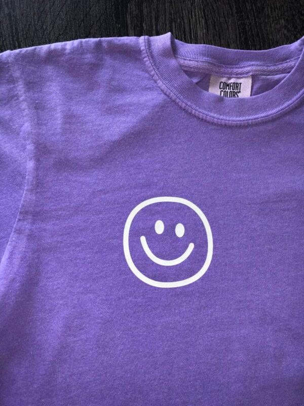 Smiley Face Purple Long Sleeve