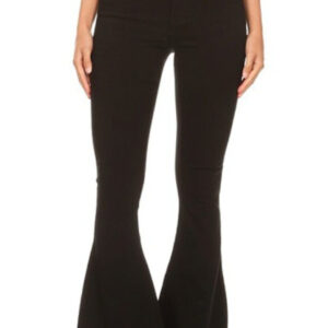 Black Super Stretch Bell Pant