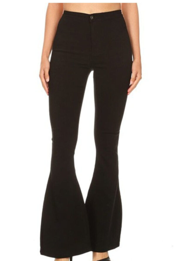 Black Super Stretch Bell Pant