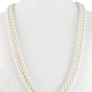 60″ Faux Pearl Necklace – Cream