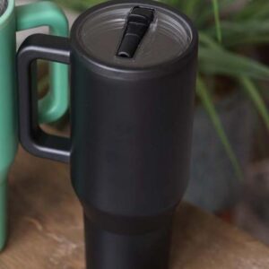 40oz BLACK Frosted Stainless Cup