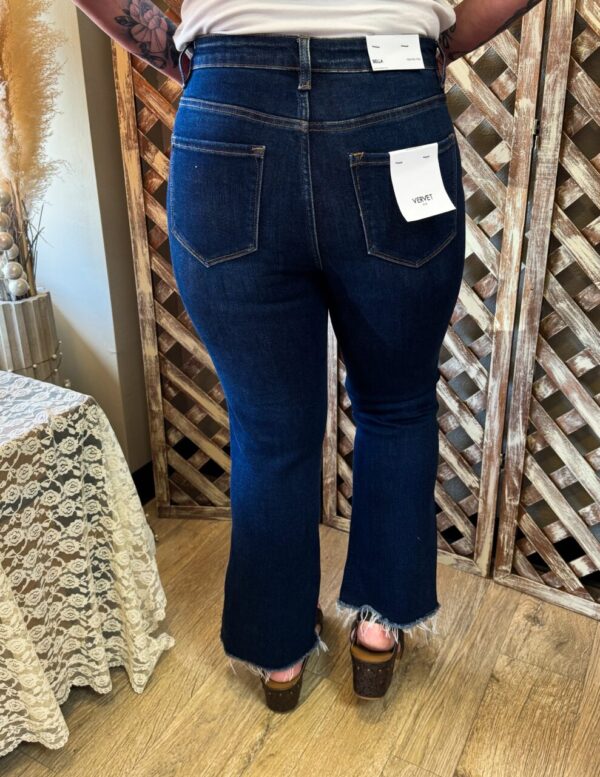 Chicago High Rise Crop Flare Denim-CURVY