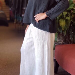 Gauze Palazzo Pants – Off-white