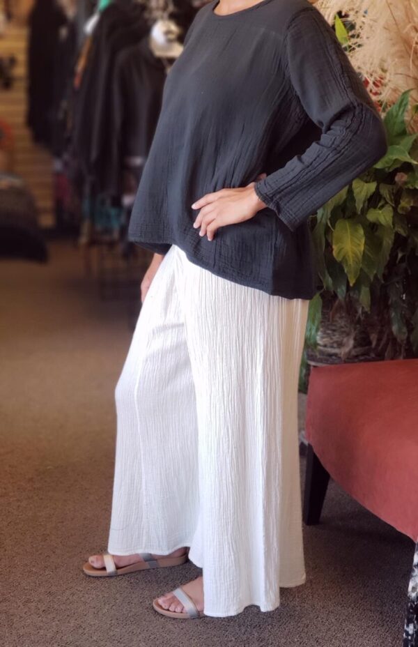 Gauze Palazzo Pants – Off-white