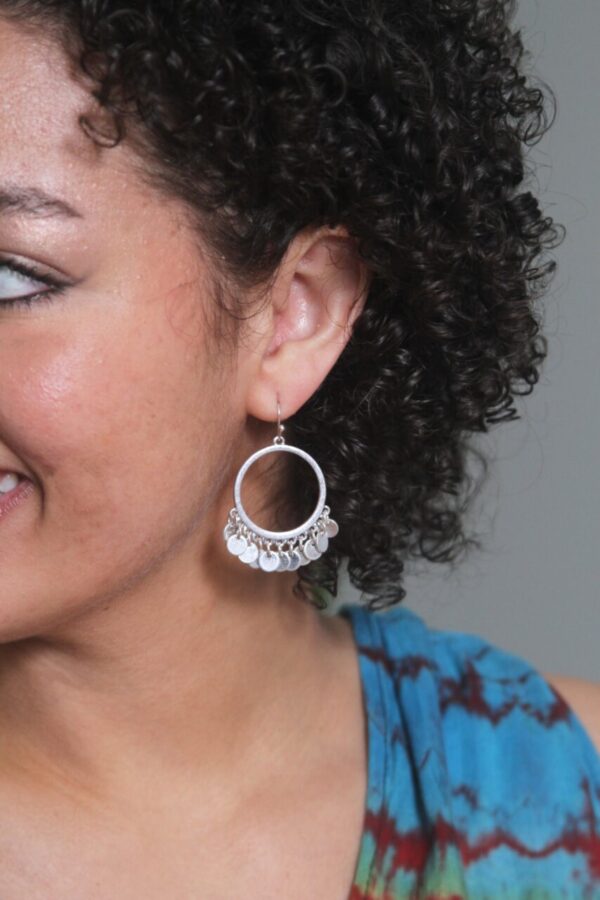 Gypsy Hoop Earrings – Silver