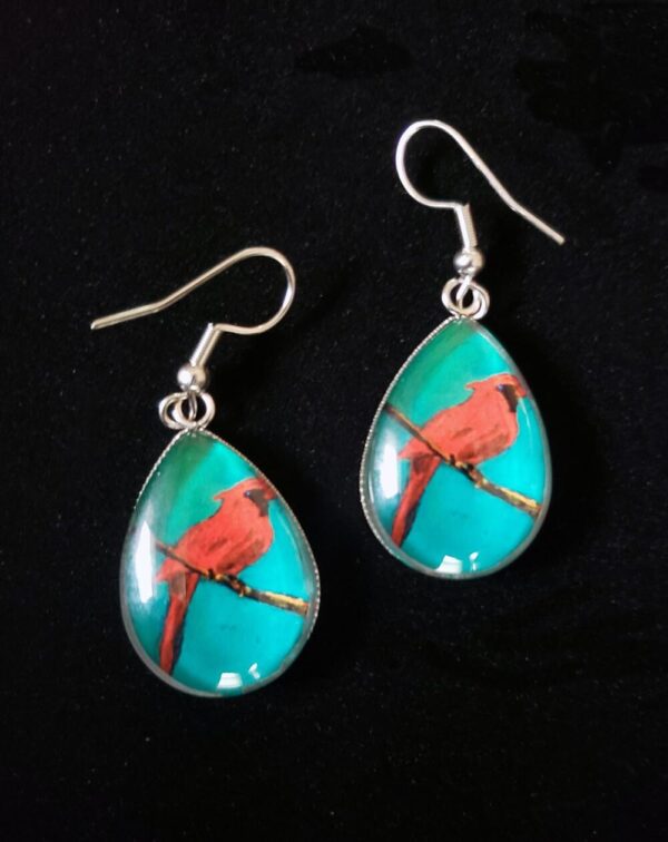 Cardinal Bird Earrings