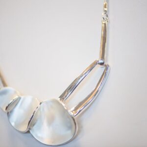 Asymmetrical Silver Tone Necklace