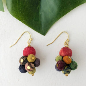 Kantha Cluster Earrings