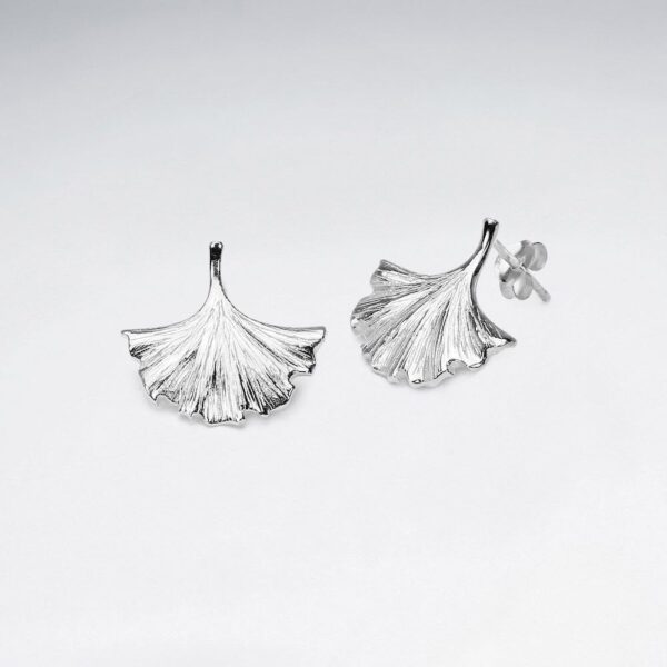 Palm Fan Sterling Silver Earrings